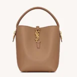 Saint Laurent YSL Women Le 37 Small in Shiny Leather-Brown