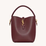 Saint Laurent YSL Women Le 37 Small in Shiny Leather-Maroon