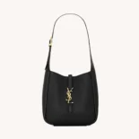 Saint Laurent YSL Women Le 5 à 7 Supple Baby in Grained Leather-Black