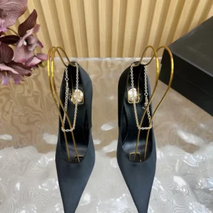 Saint Laurent YSL Women Regine Pumps in Satin Crepe 8060219QAB11000