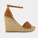 Valentino Women Garavani Espadrille Rockstud Wedge Sandals