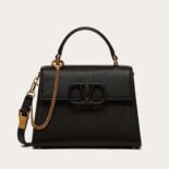 Valentino Women Small Vsling Grainy Calfskin Handbag-Black