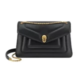 Bvlgari Women Serpenti Reverse Shoulder Bag-Black