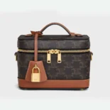 Celine Women Vanity in Triomphe Canvas and Calfskin-119462BZJ