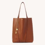 Chloe Women Chloé Spin Tote Bag in Grained Leather-Brown