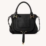 Chloe Women Marcie Bag in Grained Leather-Black