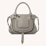 Chloe Women Marcie Bag in Grained Leather-Grey
