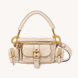 Chloe Women Small Camera Bag in Shiny Leather-Beige