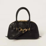Miu Miu Women Aventure Nappa Leather Top-handle Bag-Black