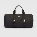 Prada Unisex Re-Nylon and Saffiano Leather Duffle Bag-Black 2VC015