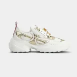 Roger Vivier Women Viv' on the Run Sneakers in Leather and Fabric