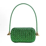 Bottega Veneta Women Knot Minaudiere On Strap-Green