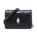 Bvlgari Women Serpenti Forever East-West Shoulder Bag-Black
