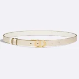 Dior Women 30 Montaigne Reversible Belt Gold-Tone and Latte Smooth Calfskin