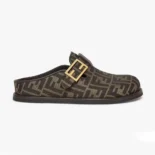 Fendi Unisex Feel Brown Fabric Sabots 8R8448AJZXF0R7V