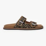 Fendi Unisex Feel Sandals FF Jacquard Fabric Sandals 7X1604AJZFF1ICN