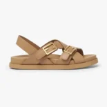 Fendi Women Feel Beige Leather Slides 8X8647NA7F0QB8