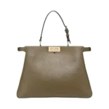Fendi Women Peekaboo Soft Medium Green Leather Bag