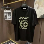 Loewe Men Loewe Men Loose Fit T-shirt in Cotton-Black/Beige