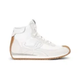 Loewe Unisex Ballet Runner 2.0 High-top in Nylon and Calfskin-White