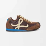 Loewe Unisex Ballet Runner 2.0 in Nylon and Calfskin-Brown MBR2282X01