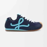 Loewe Unisex Ballet Runner 2.0 in Nylon and Calfskin-Navy Blue LBR2282X01