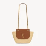 Saint Laurent YSL Women Mini Manon in Raffia 774269GAAED905