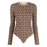 Valentino Women Toile Iconographe Iodysuit-Brown