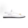 Celine Women Maud Sandal with Triomphe in Calfskin-White 362225042C