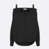 Dior Women Blouse Black Cotton Poplin 521B85A3356_X9000