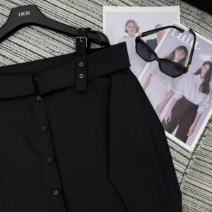 Dior Women Blouse Black Cotton Poplin 521B85A3356_X9000