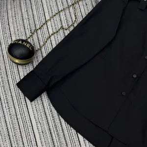 Dior Women Blouse Black Cotton Poplin 521B85A3356_X9000