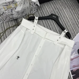 Dior Women Blouse White Cotton Poplin 521B85A3356_X0100