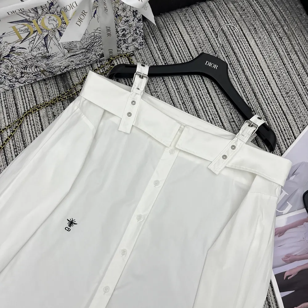 Dior Women Blouse White Cotton Poplin 521B85A3356_X0100 4 Dior Women Blouse White Cotton Poplin 521B85A3356_X0100