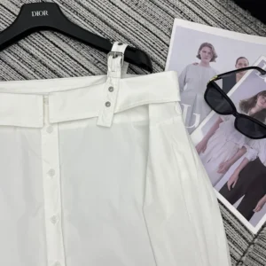 Dior Women Blouse White Cotton Poplin 521B85A3356_X0100