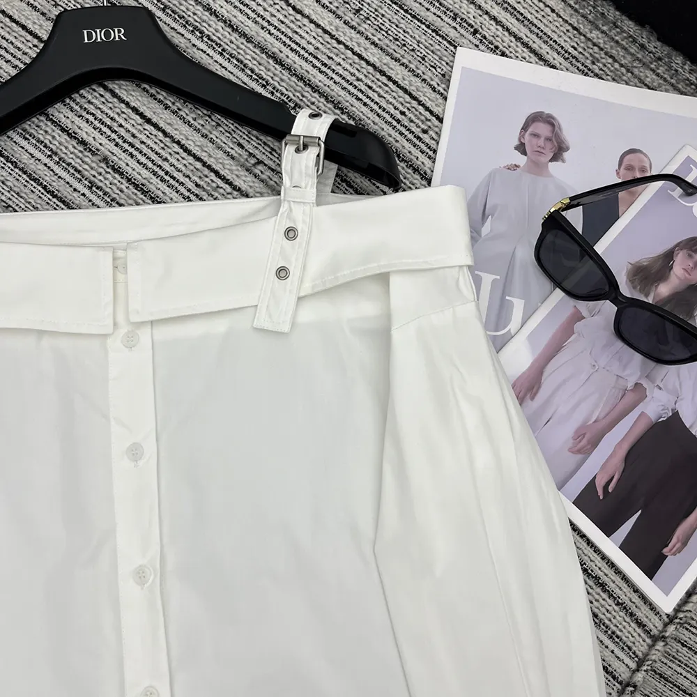 Dior Women Blouse White Cotton Poplin 521B85A3356_X0100 10 Dior Women Blouse White Cotton Poplin 521B85A3356_X0100