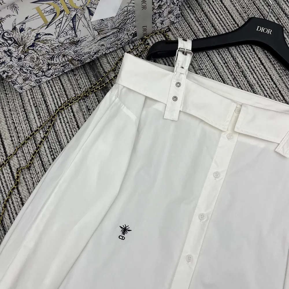 Dior Women Blouse White Cotton Poplin 521B85A3356_X0100 6 Dior Women Blouse White Cotton Poplin 521B85A3356_X0100