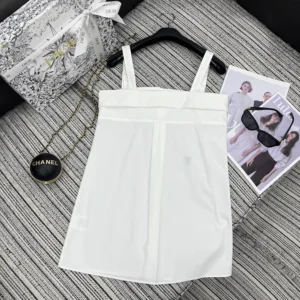 Dior Women Blouse White Cotton Poplin 521B87A3356_X0100