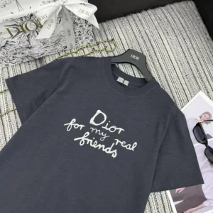 DIOR AND HYLTON NEL T-Shirt Relaxed Fit Navy Blue Cotton Jersey