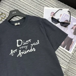 DIOR AND HYLTON NEL T-Shirt Relaxed Fit Navy Blue Cotton Jersey