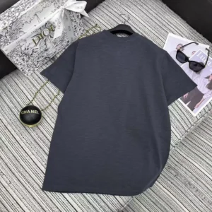 DIOR AND HYLTON NEL T-Shirt Relaxed Fit Navy Blue Cotton Jersey