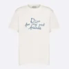 Dior Men DIOR AND HYLTON NEL T-Shirt Relaxed Fit White Cotton Jersey