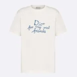 Dior Men DIOR AND HYLTON NEL T-Shirt Relaxed Fit White Cotton Jersey
