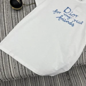 Dior Men DIOR AND HYLTON NEL T-Shirt Relaxed Fit White Cotton Jersey