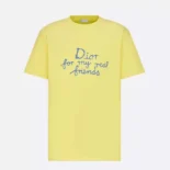 DIOR AND HYLTON NEL T-Shirt Relaxed Fit Yellow Cotton Jersey