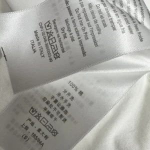 Dioramour Embroidered T-Shirt White Cotton and Linen Jersey