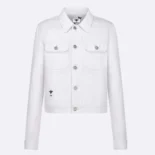 Jacket Ecru Cotton Denim with Gold-Tone Dior Astral Motif