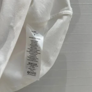 Dior Women Miss Dior T-Shirt White Cotton Jersey with Bright Pink Miss Dior Graffiti Motif
