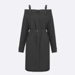 Dior Women Shirtdress Black Lightweight Cotton and Silk Poplin