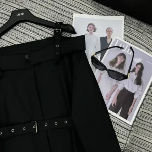 Dior Women Shirtdress Black Lightweight Cotton and Silk Poplin